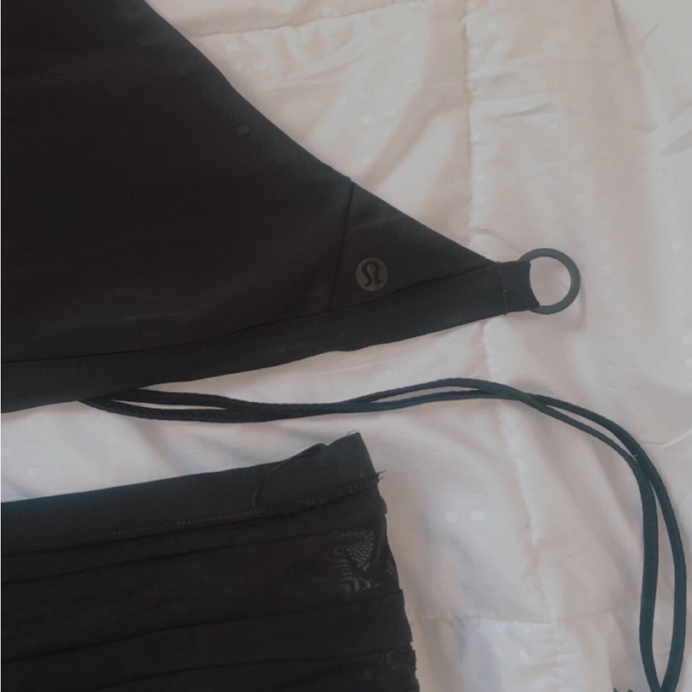 Lululemon two piece black bikini reversible